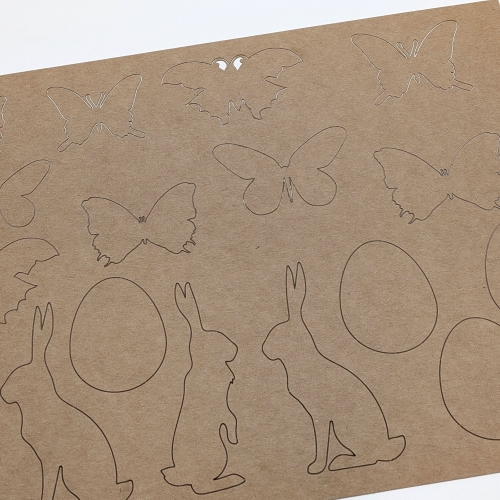 Bastelbogen "Häschen 2"  zum Gestalten & Verzieren